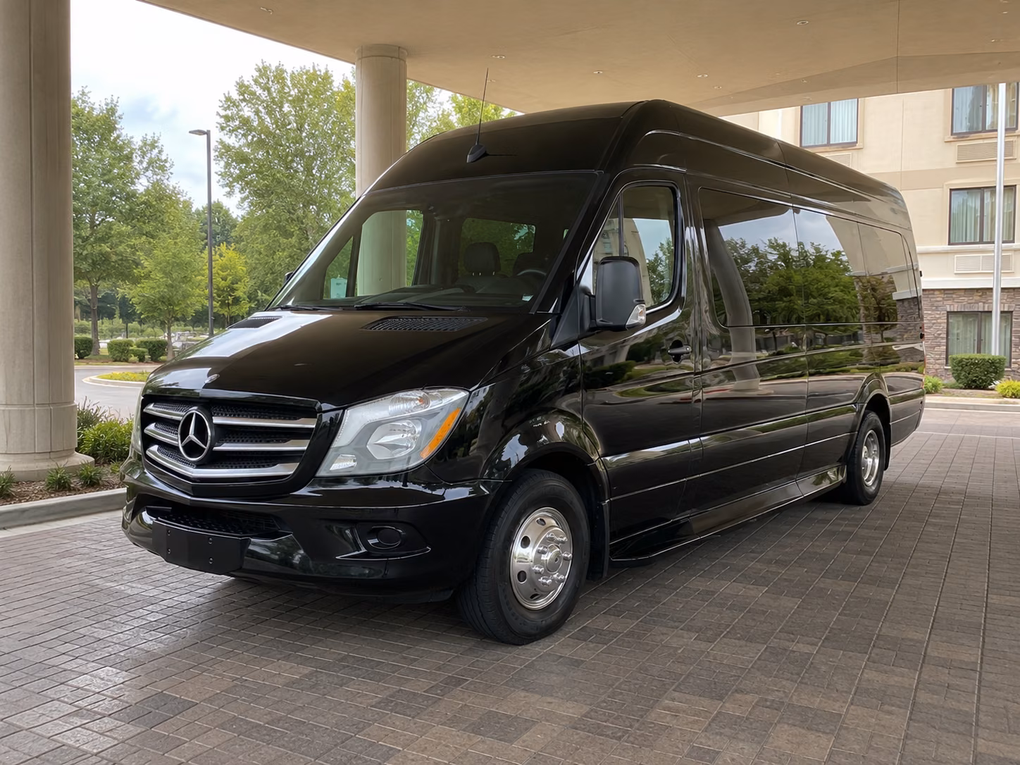 ceremony to reception sprinter van transfers and multi stop wedding day coordination in brockton